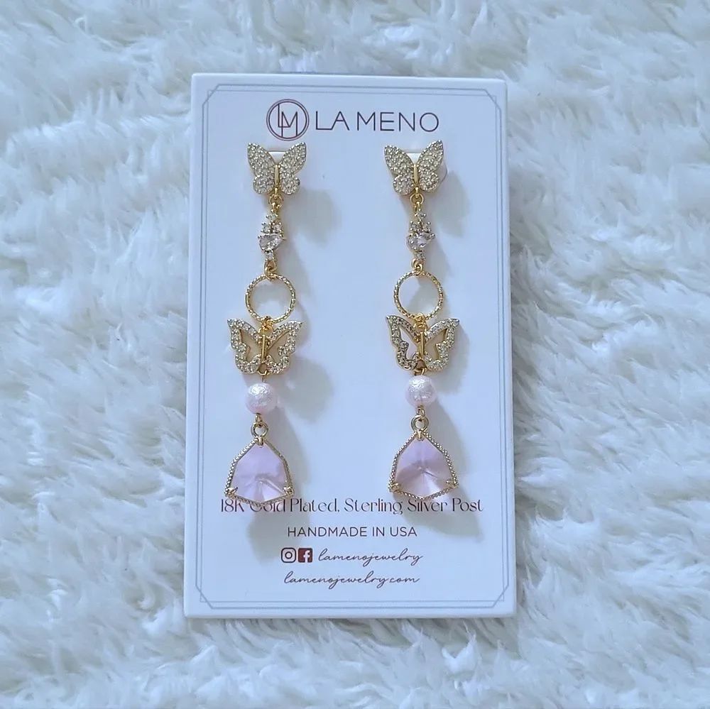 La Meno "Sparkling🎆 Butterfly🦋" Earrings - Picture 13 of 16